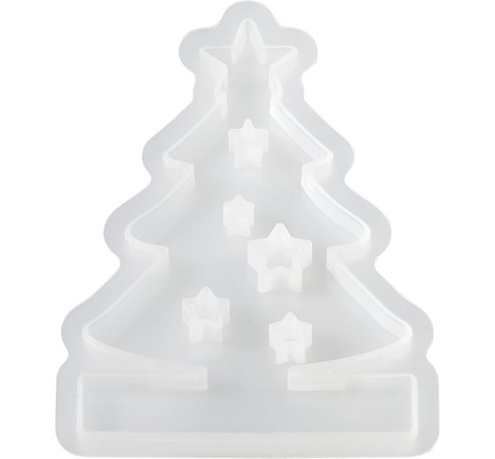 Silicone casting mould "Christmas tree" with plug-in edge