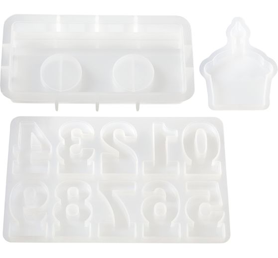 Silikonowa forma do odlewania "Numbers set" z zatkaną krawędzią