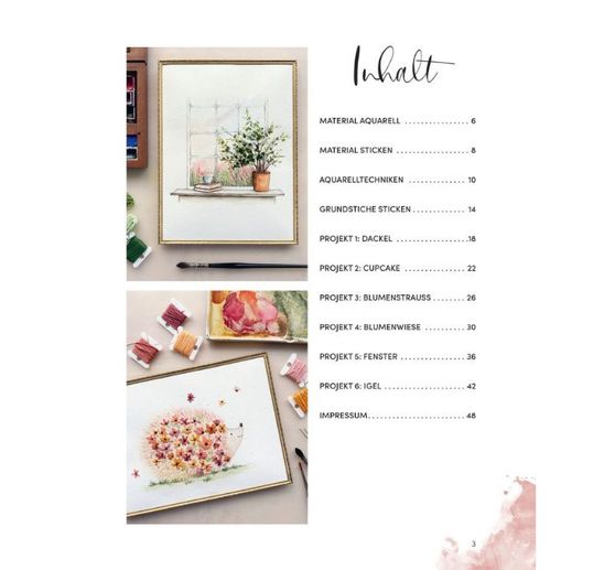 Książka "Wundervolle Watercolor Stickerei"