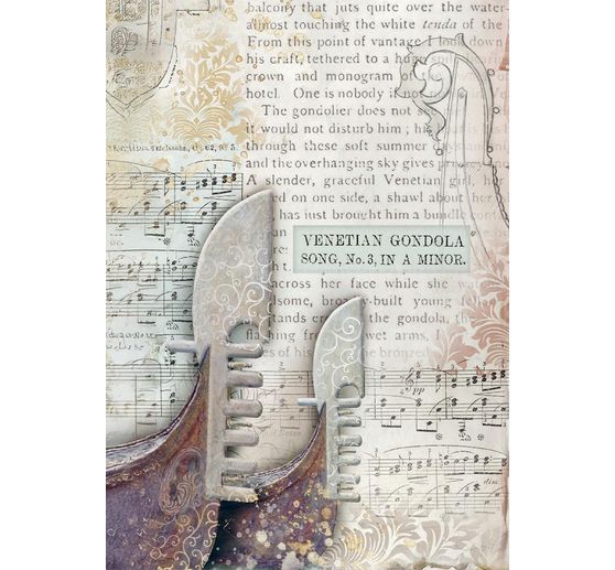 Motif straw silk backgrounds "Venice City of Art"