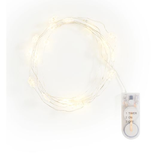 VBS Micro LED chain of lights "Snowflake", with timer