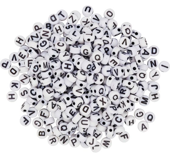 Korale z literami VBS "Białe"