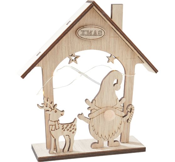 Drewniany model do składania VBS "Dom skrzata", w tym LED