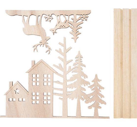 VBS Drewniany model do składania "Renifer na skraju lasu"