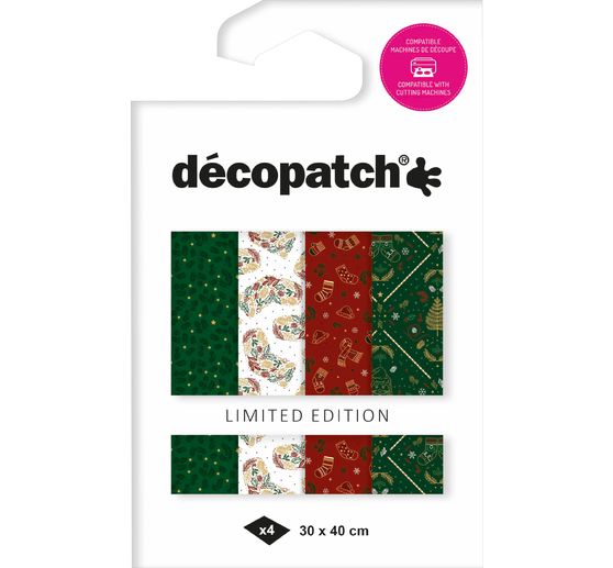 Décopatch Pocket Hot-Foil Collection Mix and Patch "Vintage Christmas".