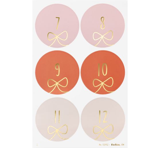 Naklejki na kalendarz adwentowy "Okrągłe kokardki"