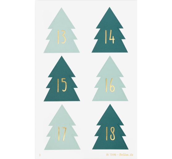 Naklejka na kalendarz adwentowy "Choinka"