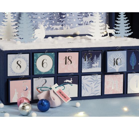 Naklejkowe cyfry adwentowe "Magia zimy"