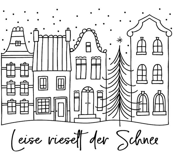 BUTTERER Stamp "Leise rieselt der Schnee"