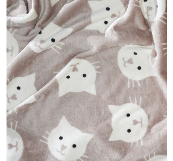Double fleece fabric "Cat"