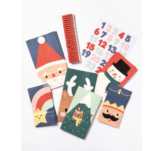 Advent calendar set "Santa & Friends"