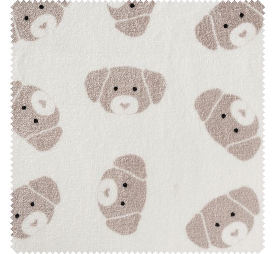 Double fleece fabric "Cute Dog"