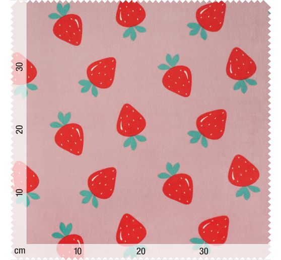 Polyester jersey chilly print "Strawberries"