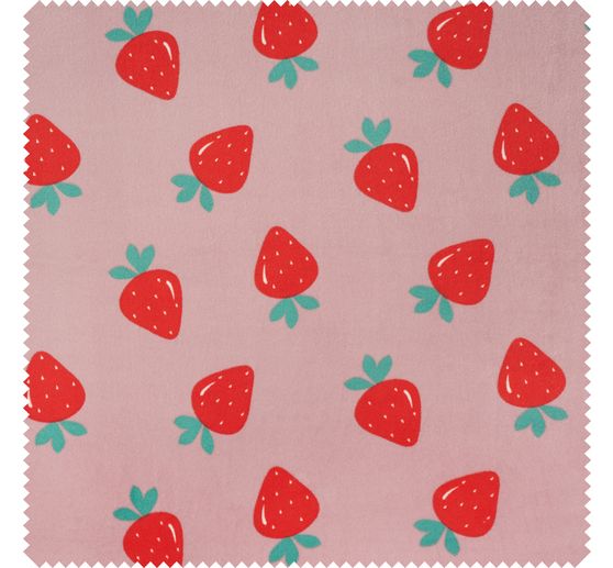 Polyester jersey chilly print "Strawberries"