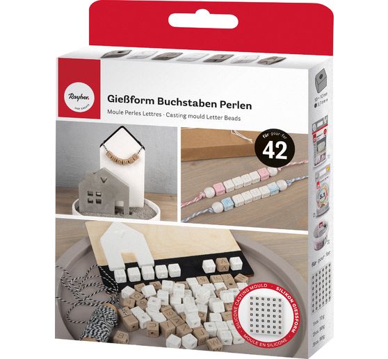 Silikonowa forma do odlewania "Koraliki - litery i cyfry"