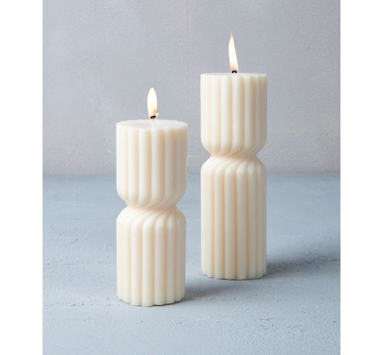 Silikonowa forma do świec "Skręcona świeca karbowana"