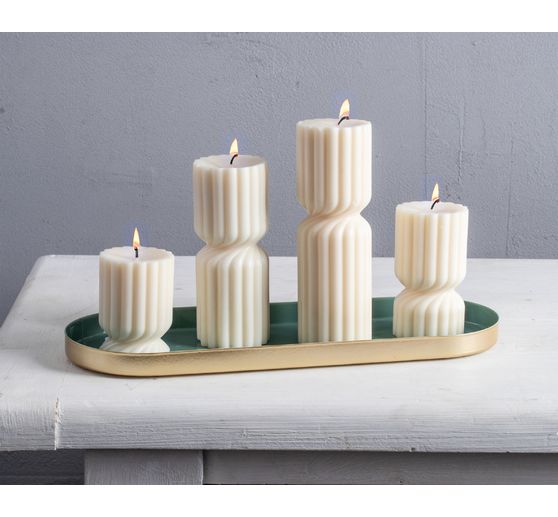 Silikonowa forma do świec "Skręcona świeca karbowana"