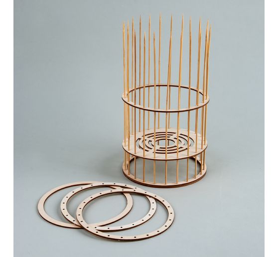 Zestaw drewnianych pierścieni "Naturalny abażur"