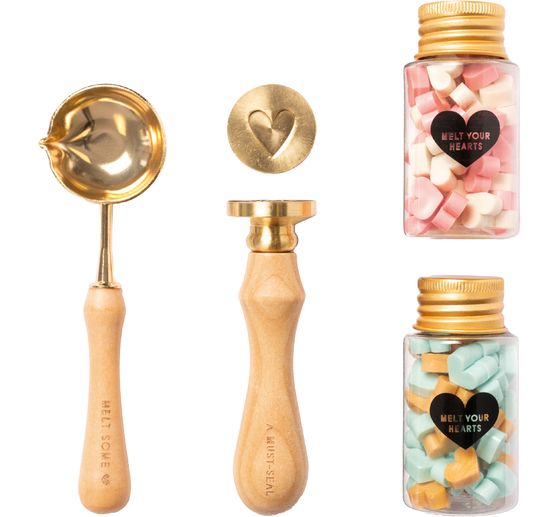 Zestaw wosku pieczętnego "Pastelowa miłość"