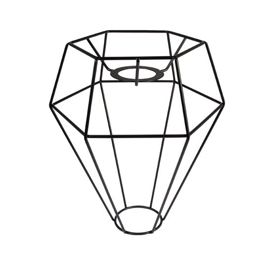 Metalowa rama klosza, powlekana na czarno