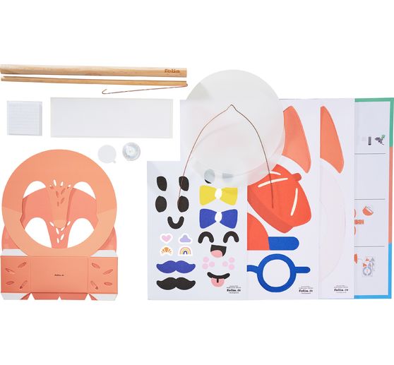 Lanterns handicraft set "Fox", incl. LED light