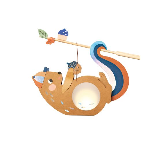 Lanterns handicraft set "Squirrel", incl. LED light