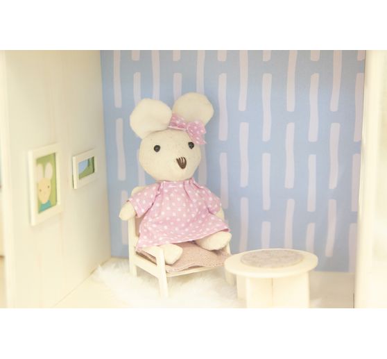 Miniature mouse "Girl", pink