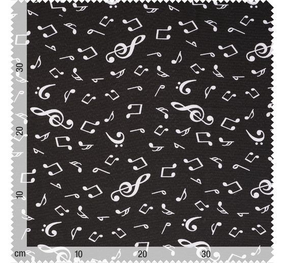 Lniana tkanina dekoracyjna "Nuty"