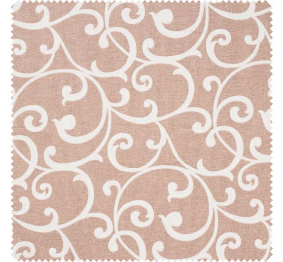 Lniana tkanina dekoracyjna "Diamentowy beż"