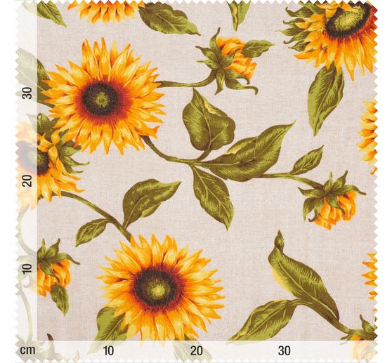 Decoration fabric linen optics "Sunflower"