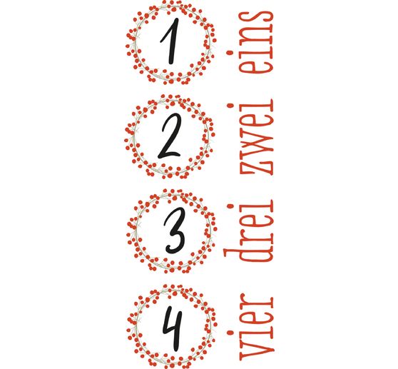 Folia transferowa "Cyfry adwentowe"