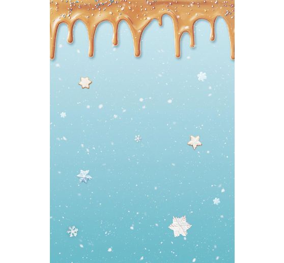 Tło słomkowe jedwabne z motywem "Candy Christmas"