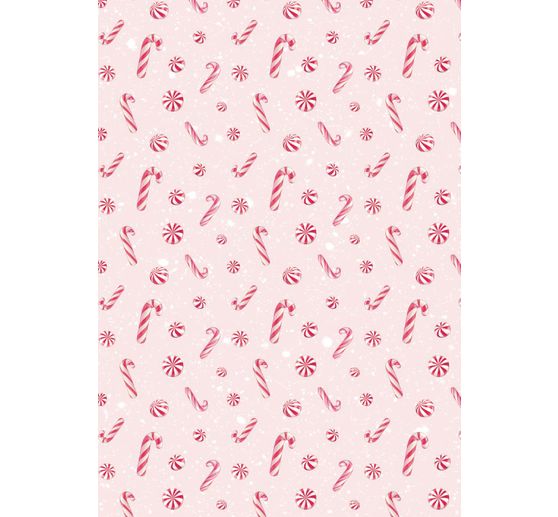 Tło słomkowe jedwabne z motywem "Candy Christmas"