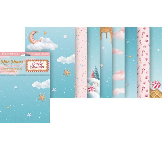 Tło słomkowe jedwabne z motywem "Candy Christmas"