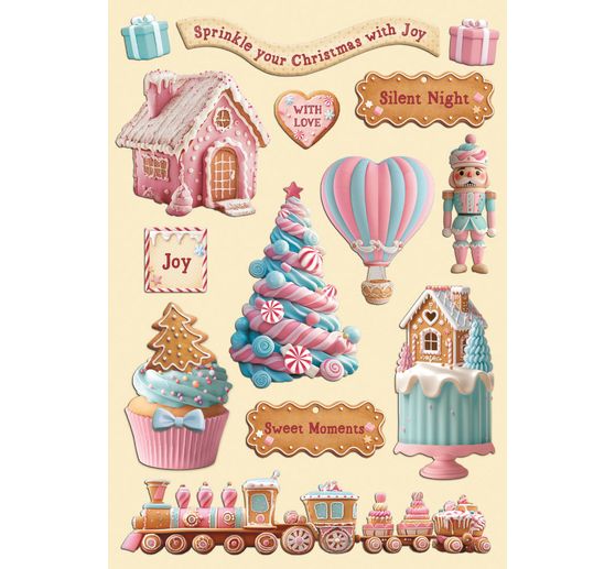 Motywy wycinane laserowo "Cukierkowe Boże Narodzenie"