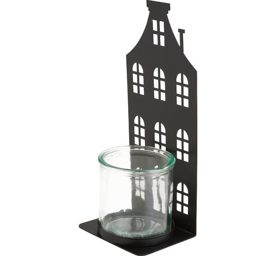 Metal wind light "House front" with glass