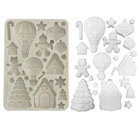 Forma silikonowa A5 "Cukierki świąteczne - pierniczki"