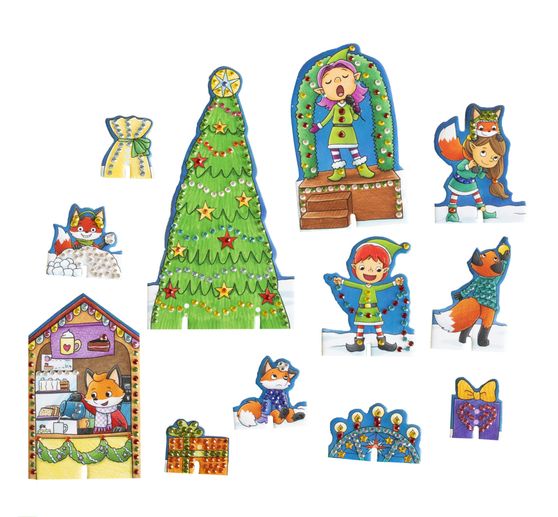 Zestaw kreatywny "Diamond Painting - Kalendarz adwentowy Glittering Christmas Village".