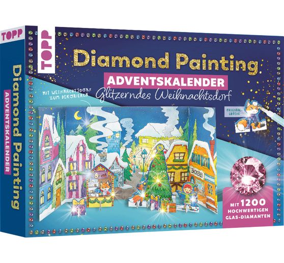 Zestaw kreatywny "Diamond Painting - Kalendarz adwentowy Glittering Christmas Village".