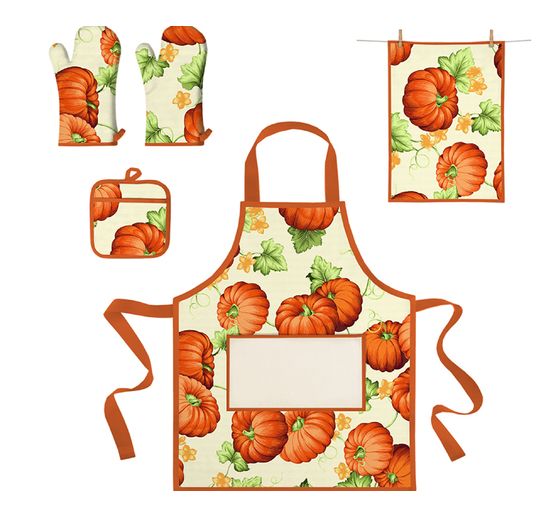 Motif fabric linen optics "Pumpkin"