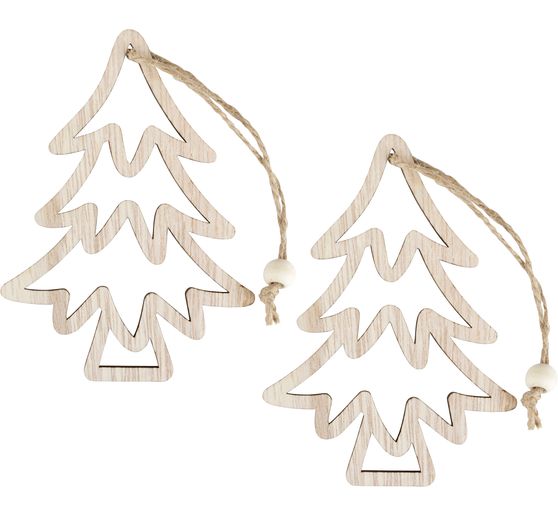 Wooden decoration pendant Christmas tree "Hollow"