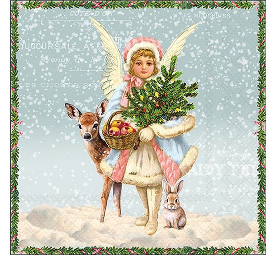 Napkin "Snowy Day Blue"