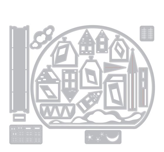 Sizzix Thinlits szablon do wykrojników "Snowglobe by Tim Holtz"