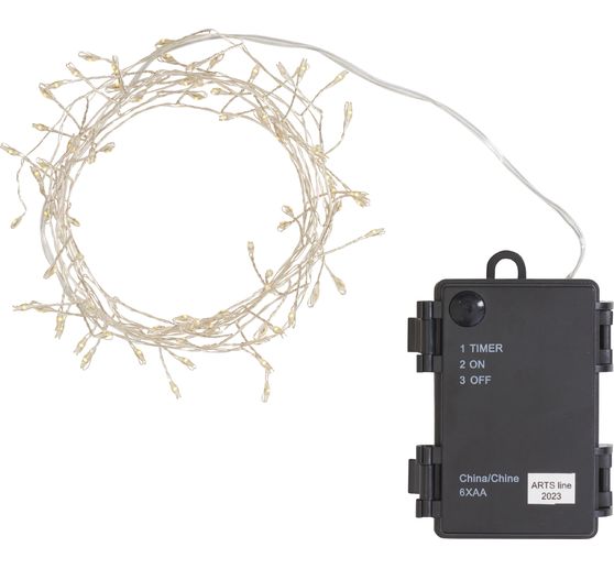 Zewnętrzne lampki świąteczne LED z wyłącznikiem czasowym 6/18h, 80 LED