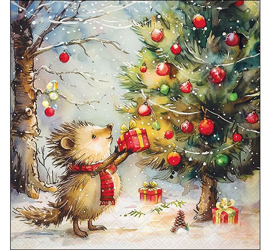 Serwetka "Prezent dla Jeża