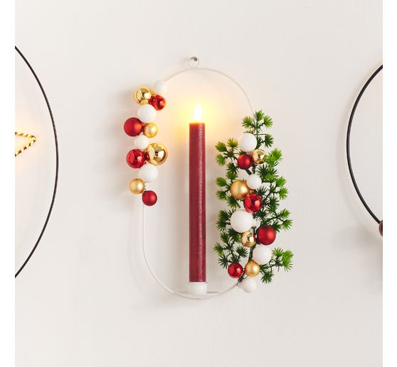 Szklane bombki choinkowe na drucie