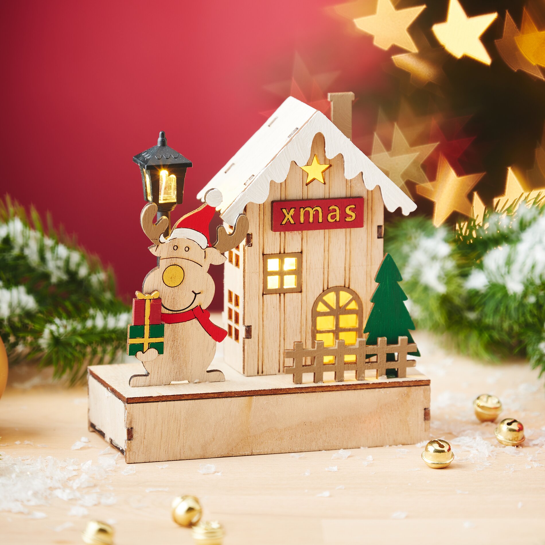 Holz-Lichterhäuser gestalten