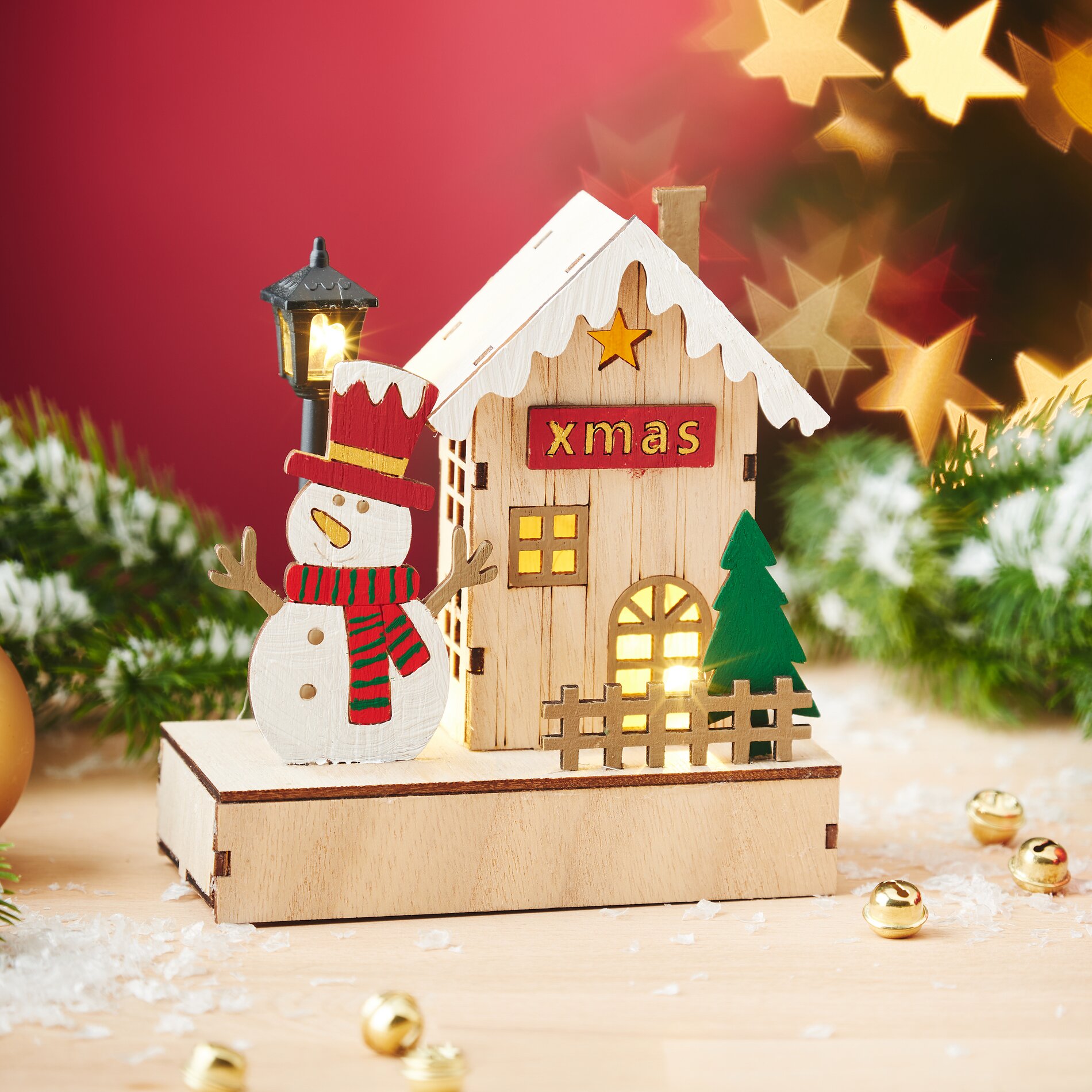 Holz-Lichterhäuser gestalten