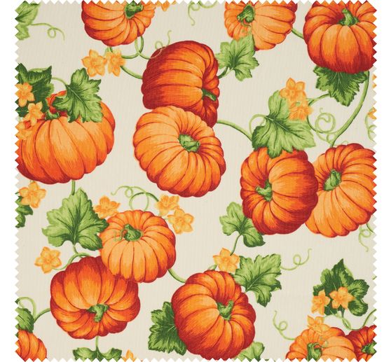Motif fabric linen optics "Pumpkin"