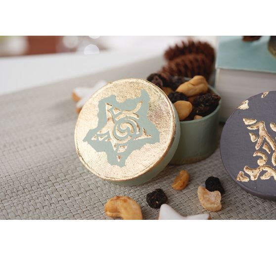 Okrągłe pudełko VBS, 6 sztuk, papier mâché